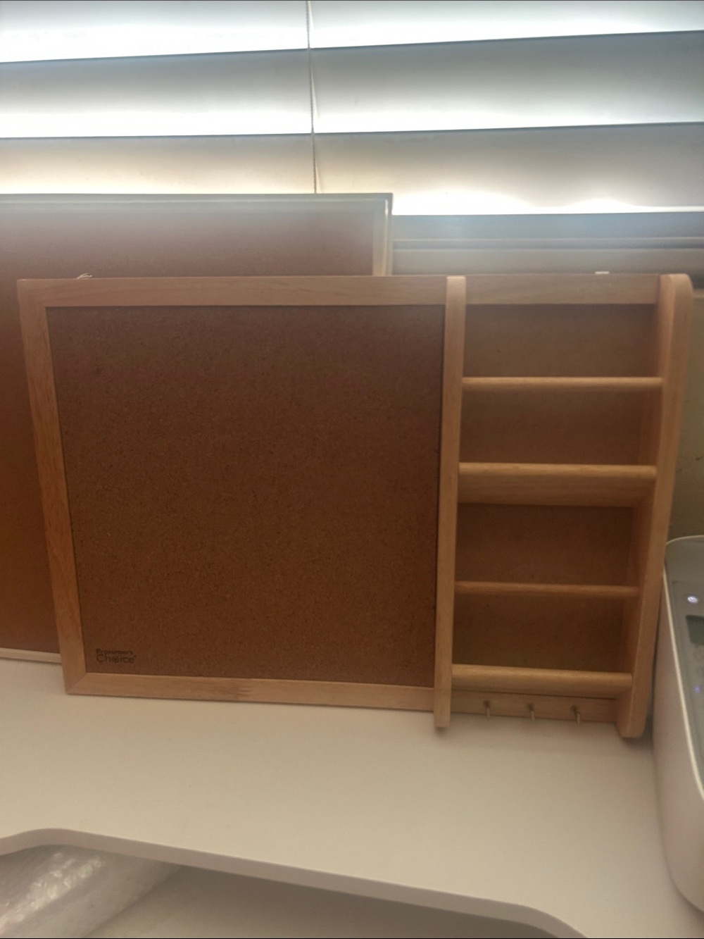 Wood Frame Cork Bulletin Board Set - Brown Cork - Picture 2 of 3